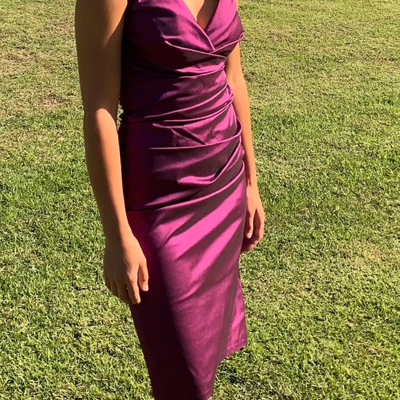 Talbot Runhof purple cocktail dress - Picture 4 of 8